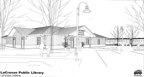 Drawing of new library