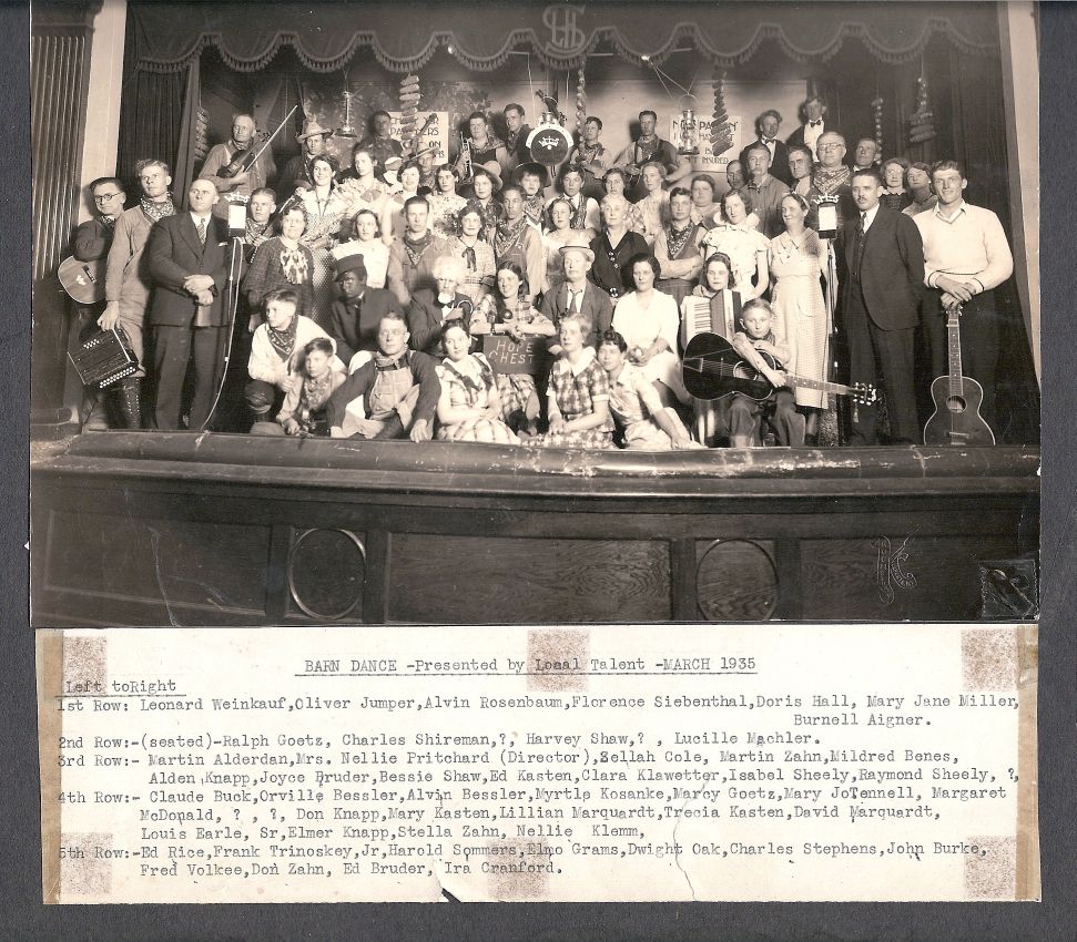 Barn Dance group picture - March, 1935
